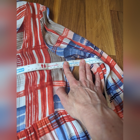 Anthropologie Maeve Lila Tiered Patchwork Ruffle Peplum Top Blouse Women Size L - Picture 5 of 12